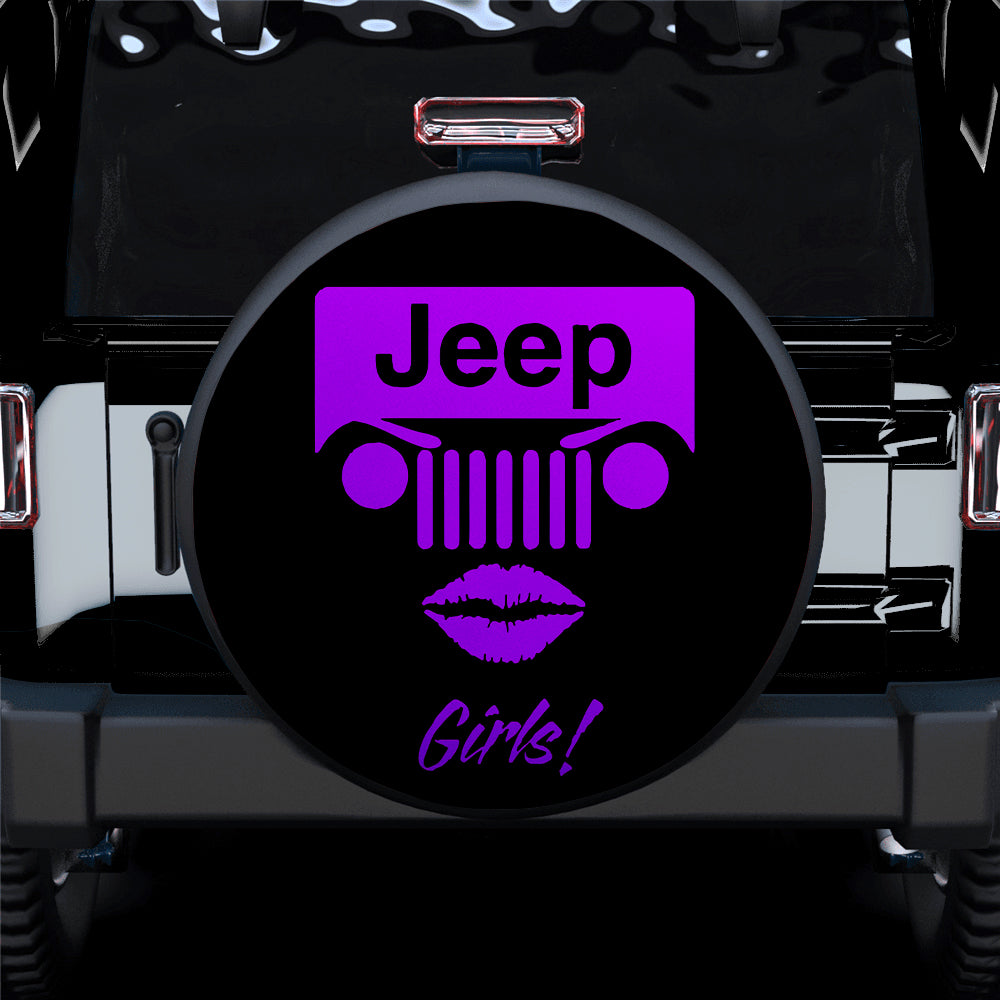 Jeep Girl Purple Car Spare Tire Covers Gift For Campers