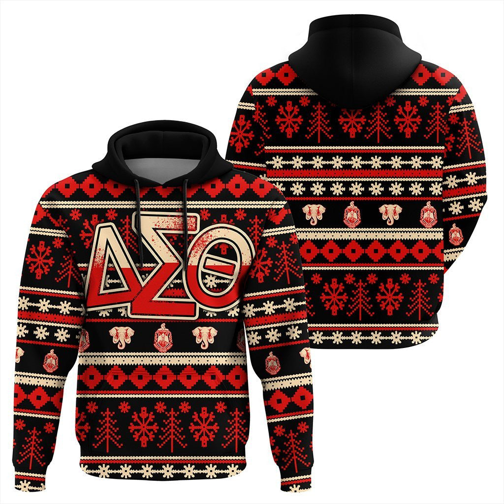 Sorority Hoodie – Delta Sigma Theta Christmas Splatters Pullover Hoodie