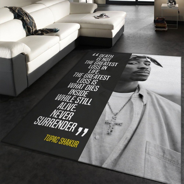 Tupac Shakur Rapper Quote Music Legends Music rug Home Decor