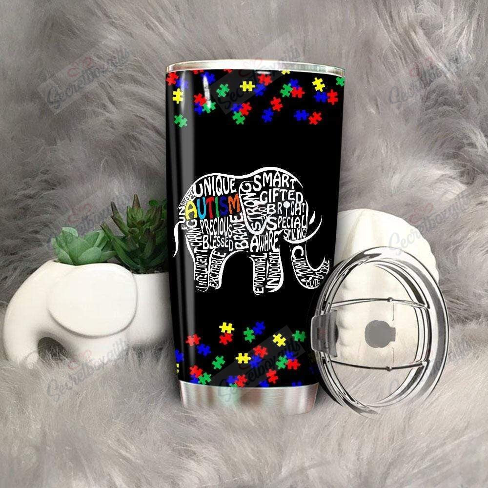 Personalized Autism Elephant Nc2011245Cl Stainless Steel Tumbler Travel Customize Name, Text, Number, Image