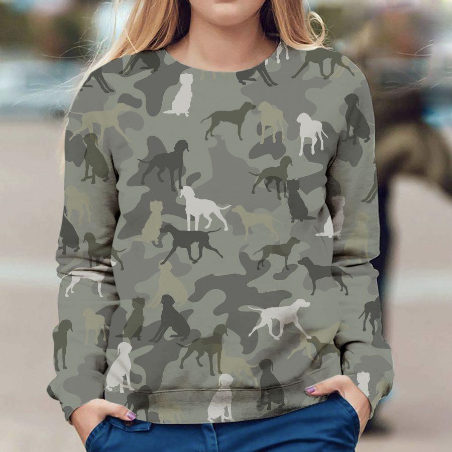 Braque Du Bourbonnais – Camo – Premium Dog Christmas Ugly Sweatshirt, Dog Ugly Sweater