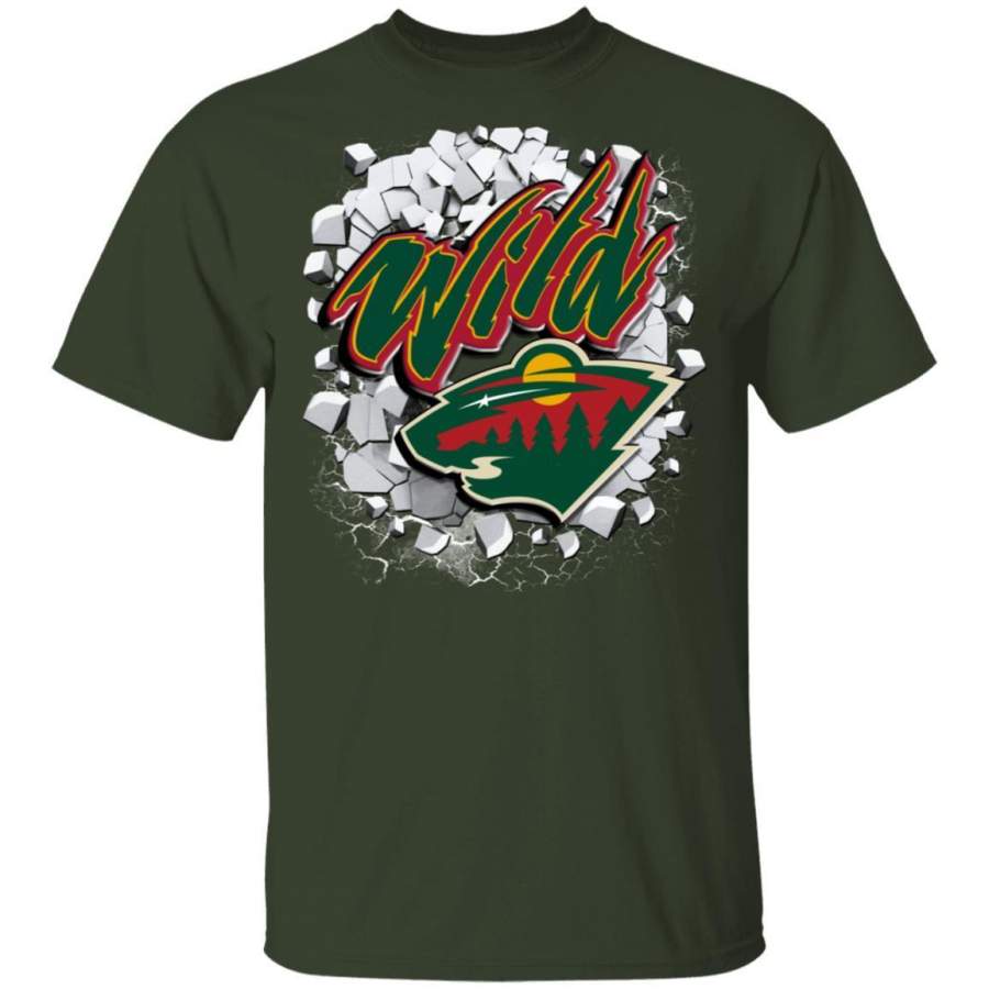 Colorful Earthquake Art Minnesota Wild T Shirt