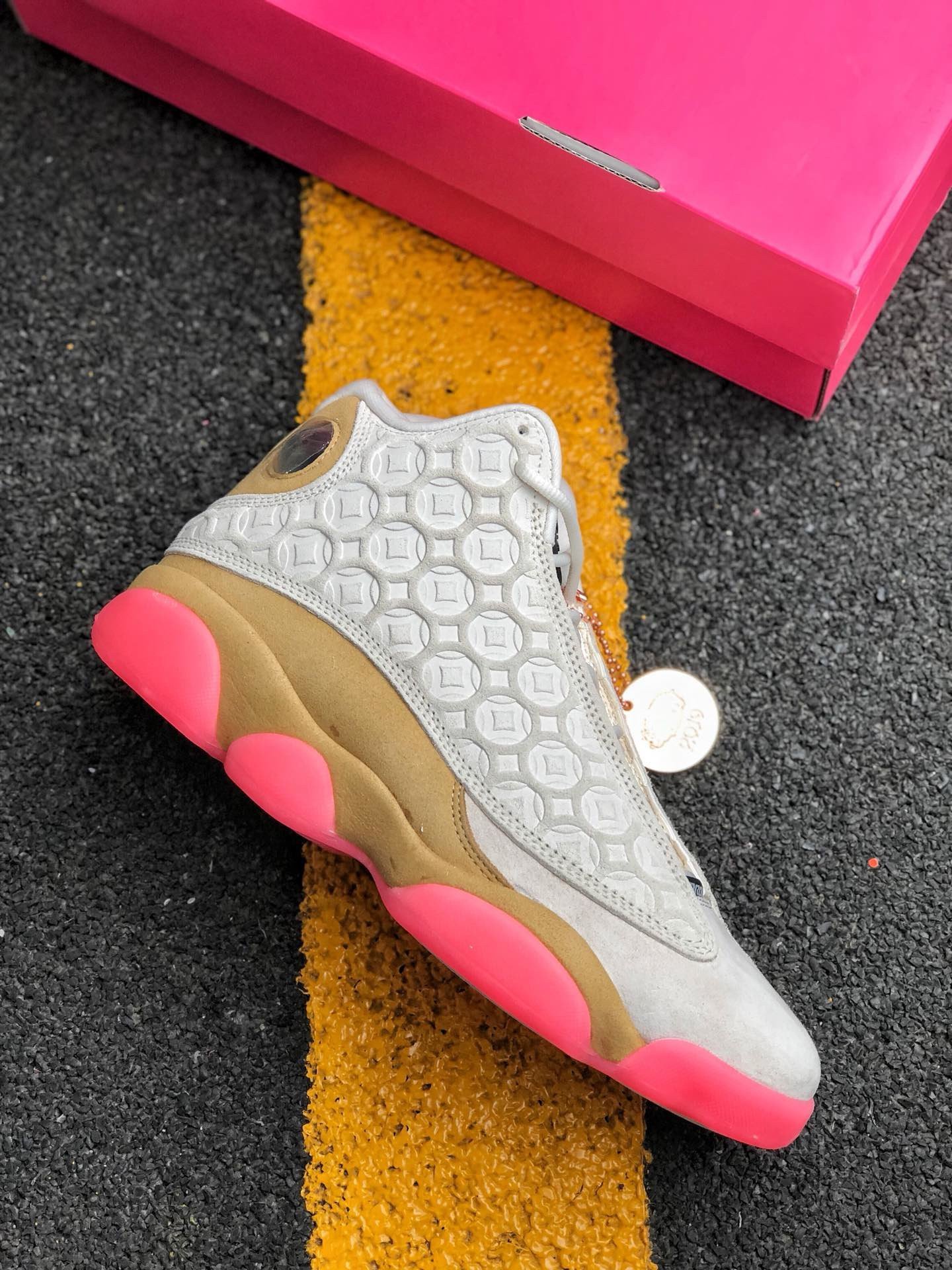 JD 13 Retro ‘CNY’ Pale IvoryBlack-Digital Pink-Club Gold 5341367