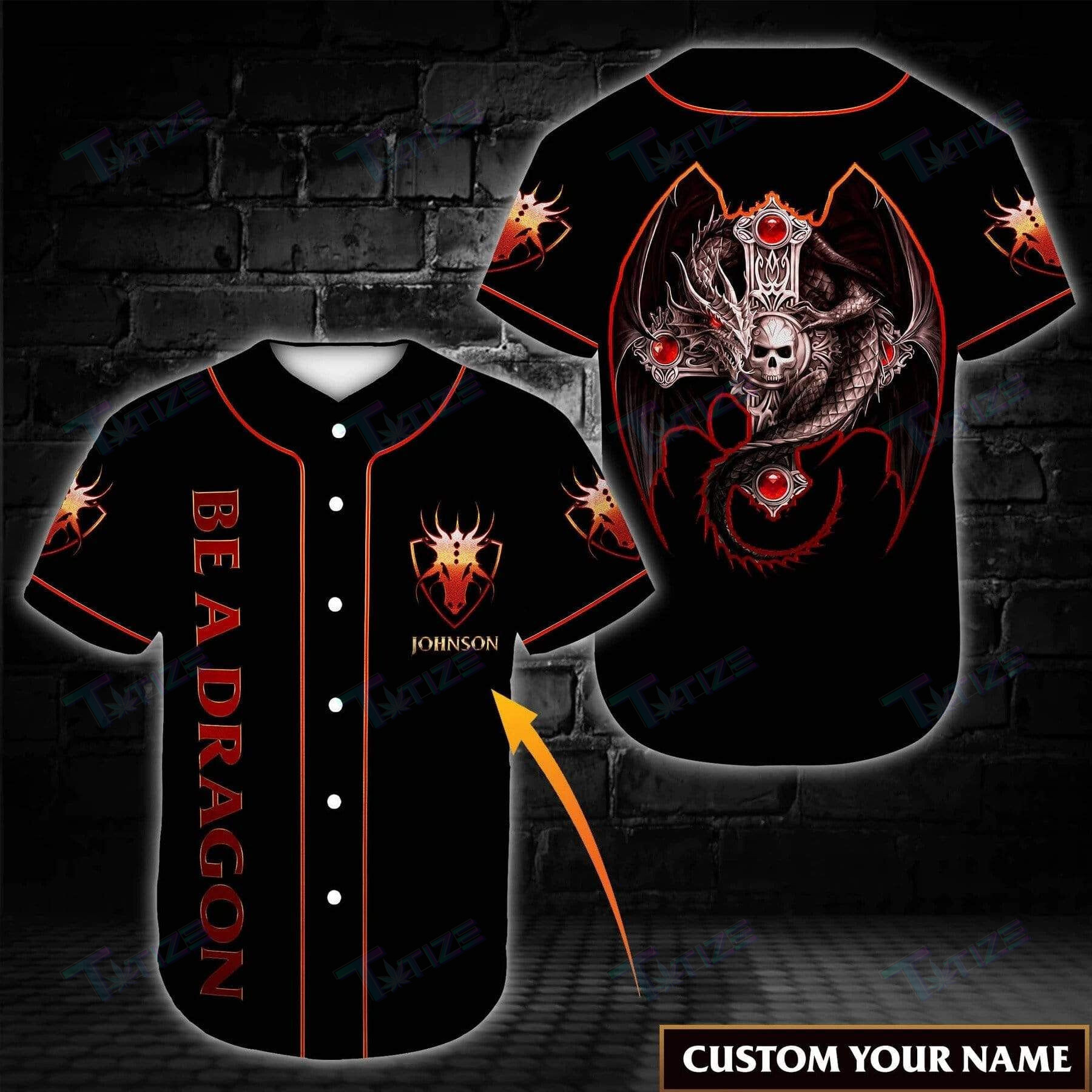 Be A Dragon Christian Lovers Custom Name Baseball Shirt