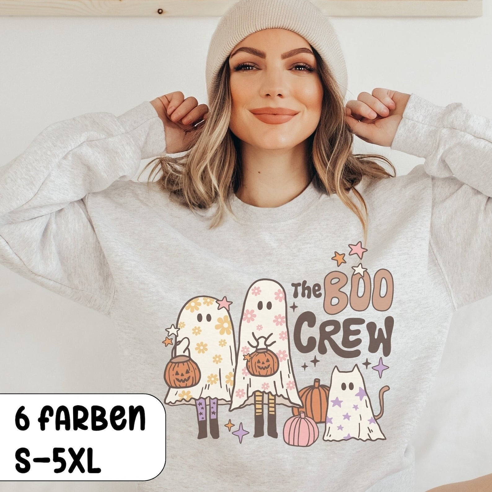 Cute Halloween Sweatshirt 2D Crewneck Sweatshirt All Over Print Sweatshirt For Women Sweatshirt For Men Sws4028