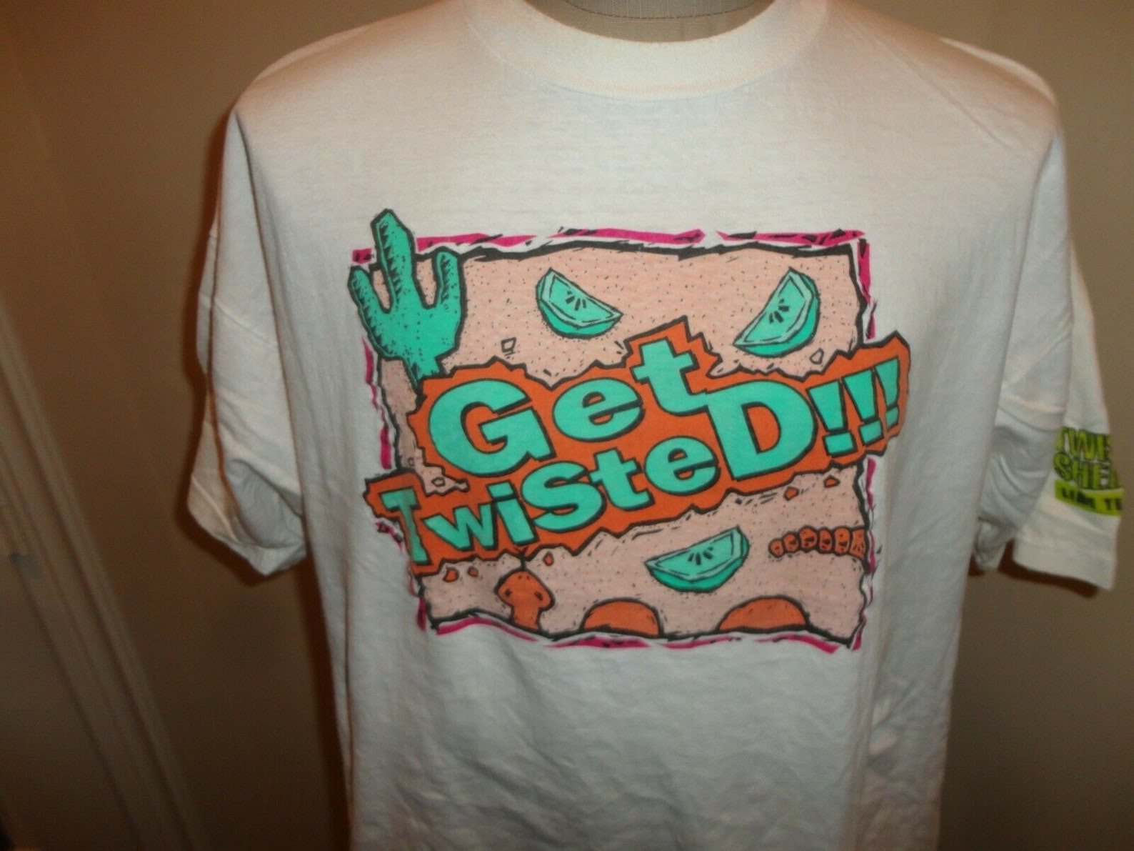 Vtg 90S Q Tees Get Twisted Sheilas Lime Tequila T Shirt Rare