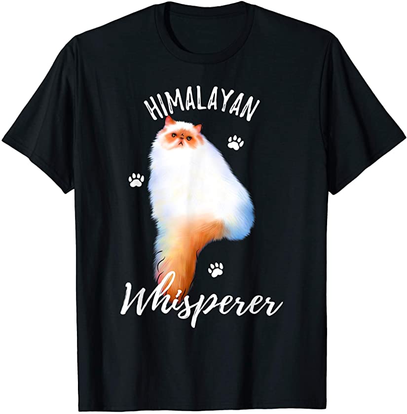 Colorful Himalayan Cat Whisperer Funny Kitties Kitten Lover T-Shirt