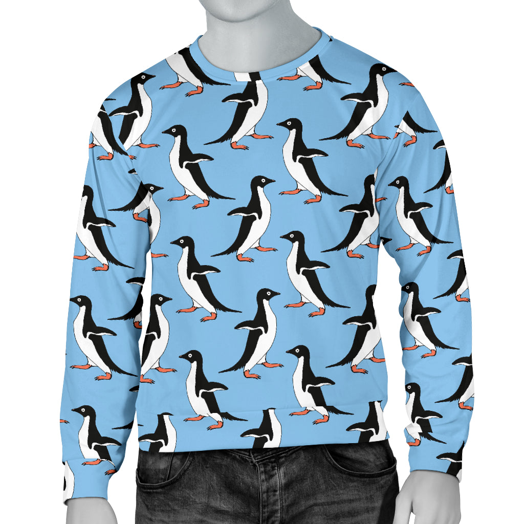 Penguin Dance Pattern Men Long Sleeve Sweatshirt