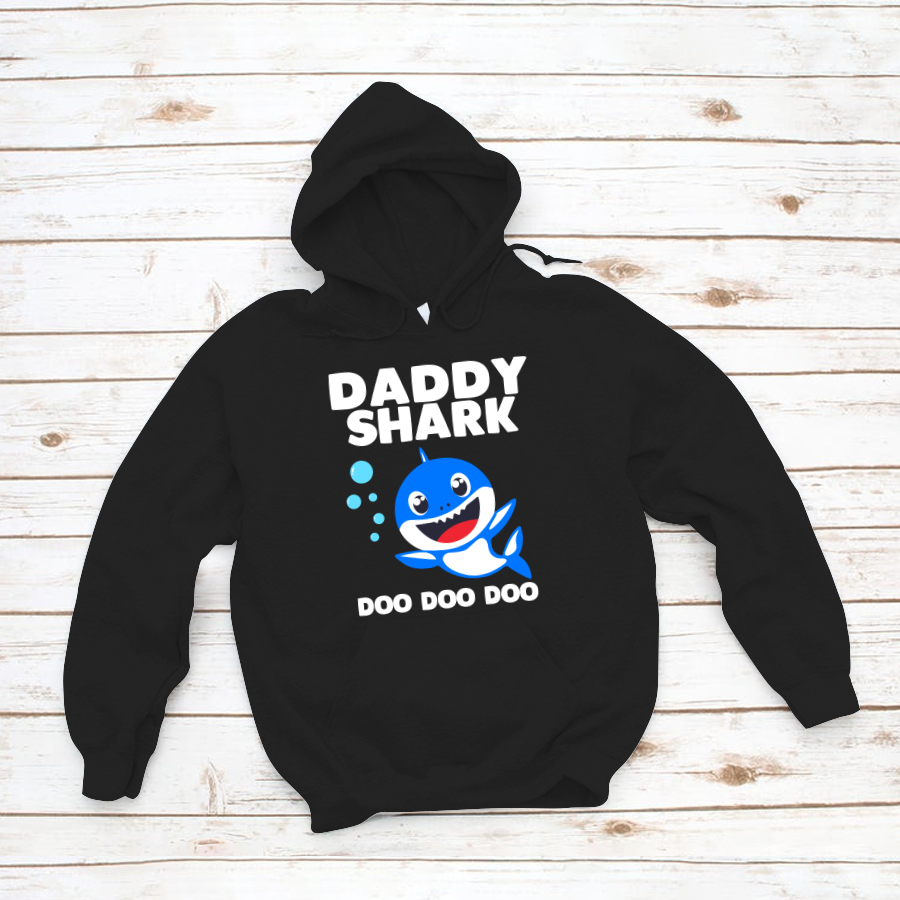 Daddy Shark Doo Doo Funny Baby Mommy Kids Shirt