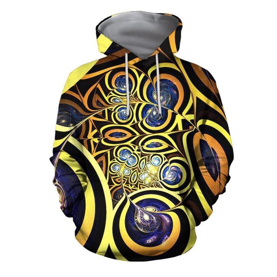 3D All Over Print Horus Eyes Motif Hoodie