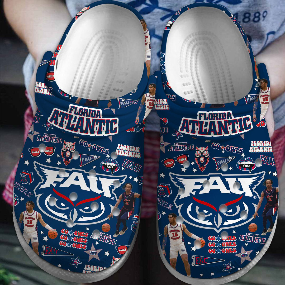 Florida Atlantic Owls NCAA Sport Crocss Crocband Clogs Shoes Comfortable For Men Women and Kids