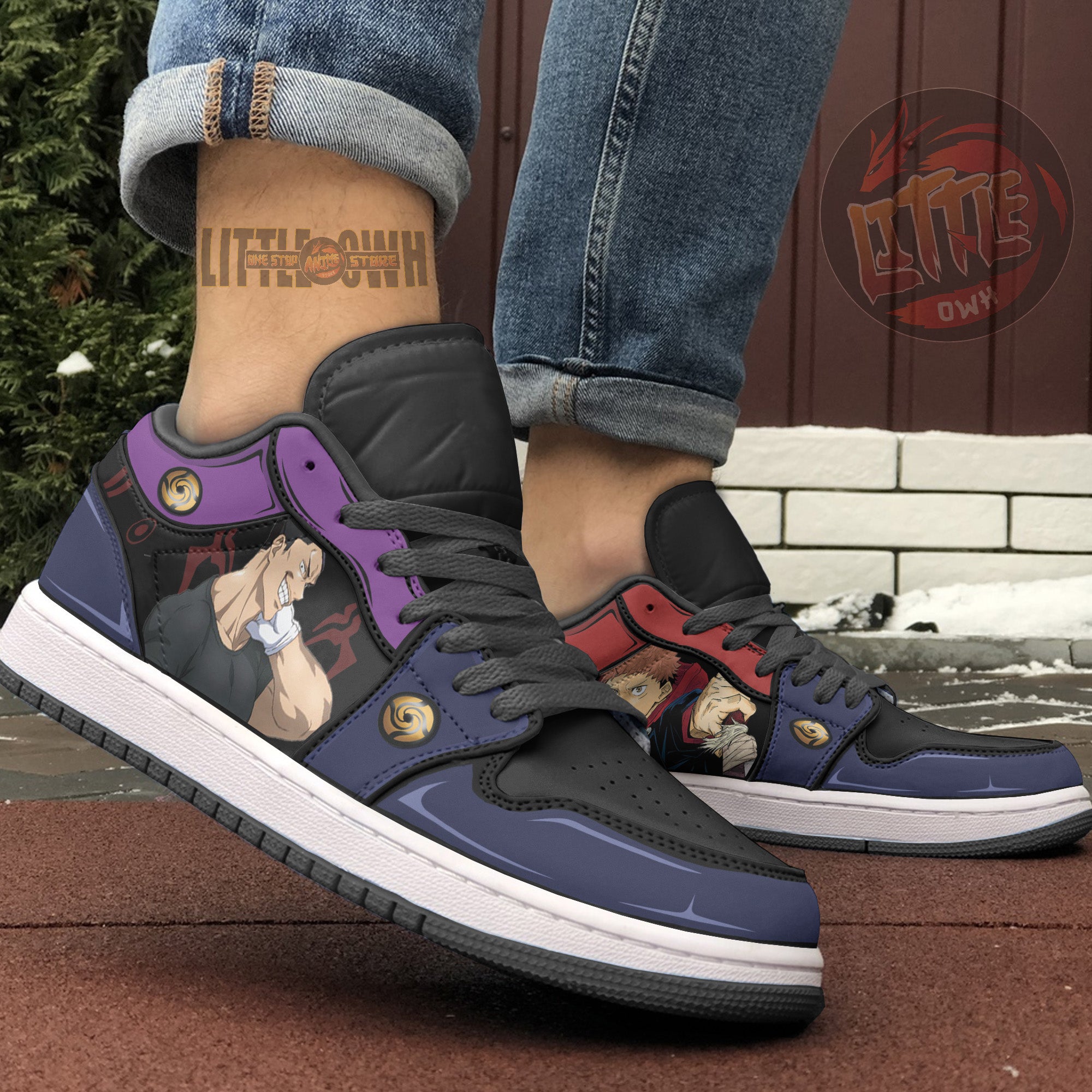 Aoi X Yuji Anime Shoes Custom Jujutsu Kaisen Jd Low Sneakers