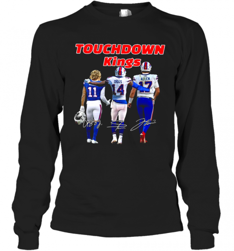 Touchdown Kings Buffalo Bills Diggs Allen Beasley Signatures Long Sleeve T-Shirt