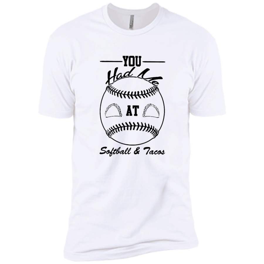 You Had Me At Softball and Tacos – Canvas Unisex USA Shirt