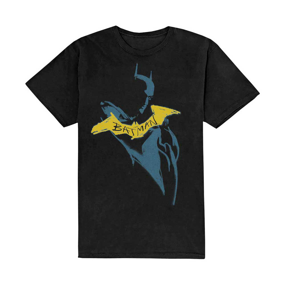 The Batman Yellow Sketch Slim Fit T-Shirt