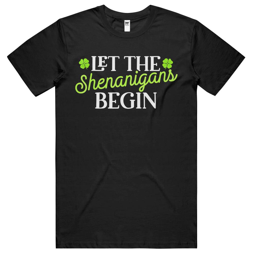 St Patricks Day Let The Shenanigans Begin Shamrock Clover T Shirts