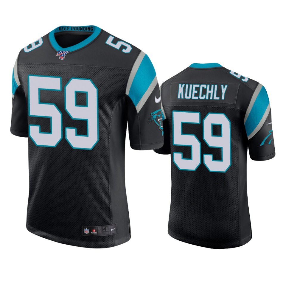 Carolina Panthers Luke Kuechly Black 100th Season Vapor Limited Jersey