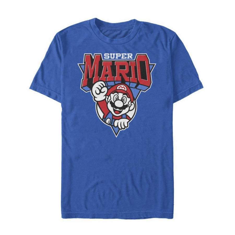 Team Mario – Super Mario Nintendo T-Shirt, Royal Blue