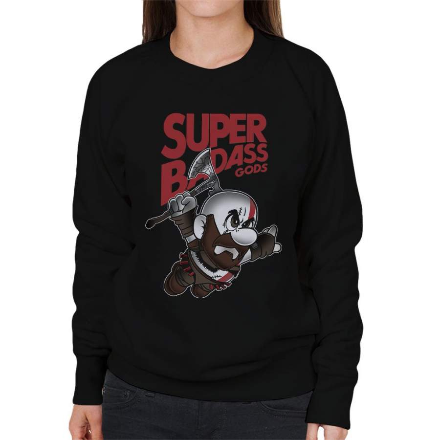 Super Badass Gods Mario Of War Women’s Sweatshirt