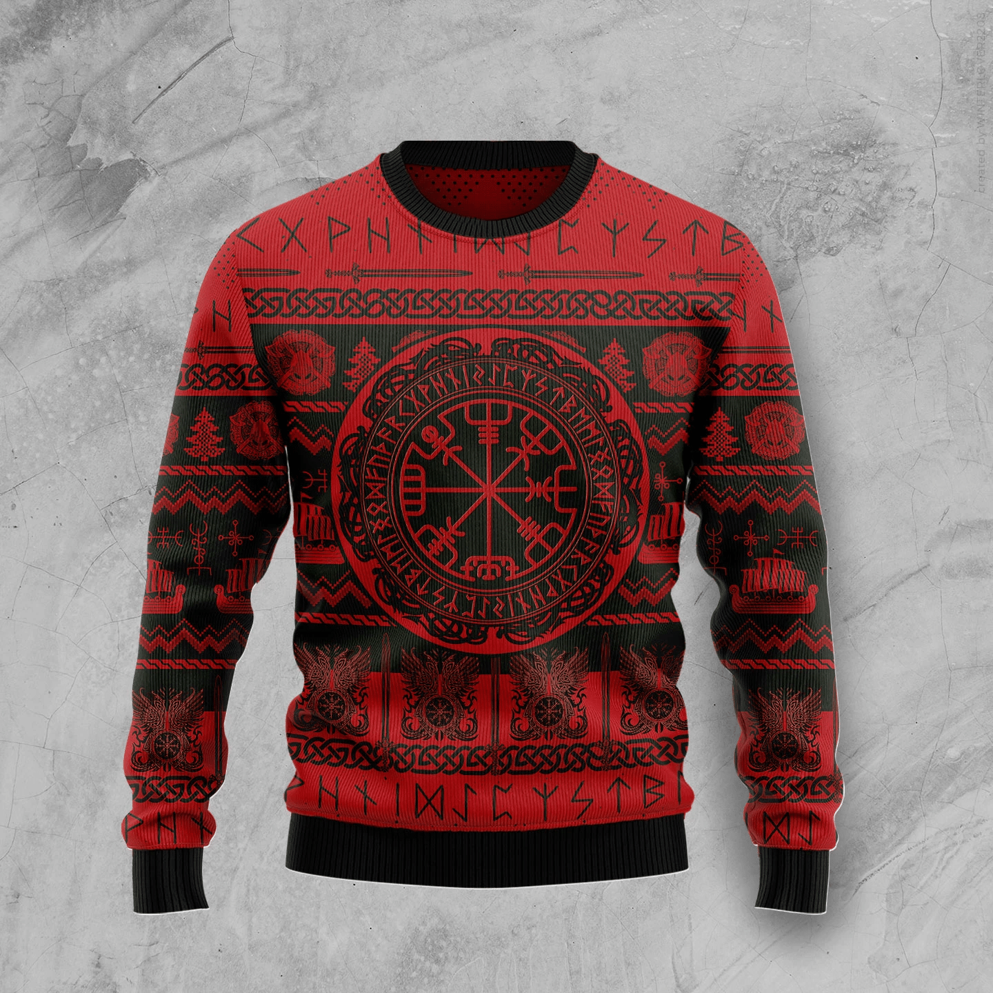 Viking Vegvisir Christmas Ugly Sweater