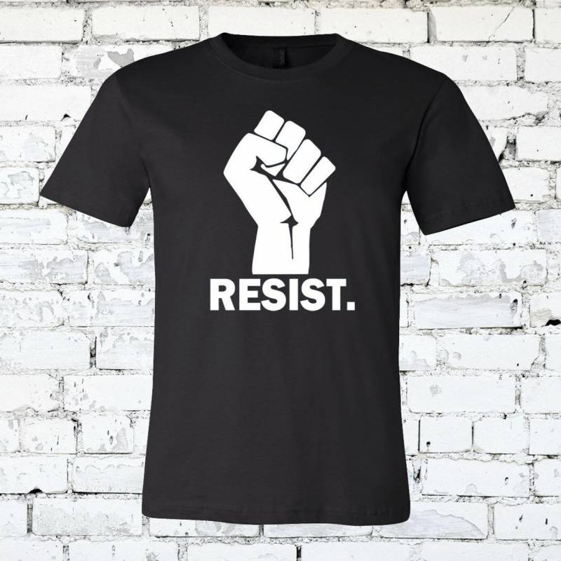 RESIST Raised Fist Activism Black Lives Matter T-Shirt