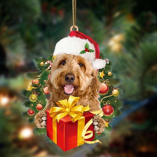 Goldendoodle-Dogs Give Gifts Hanging Ornament