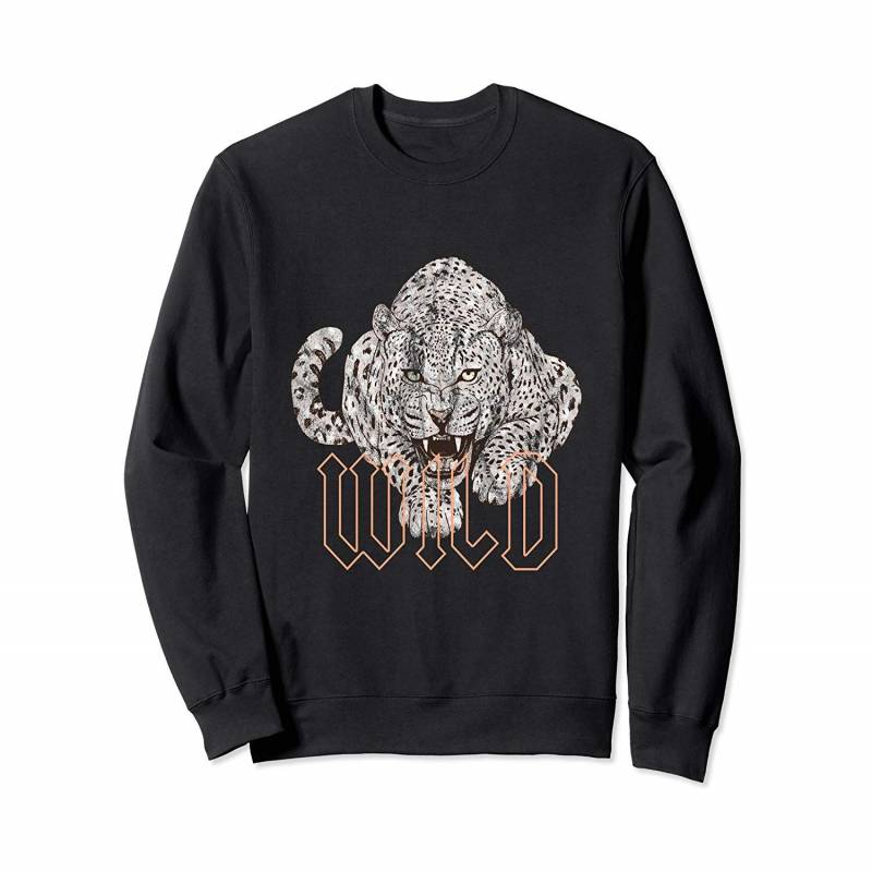 Wild Jaguar Leopard Cheetah Print Graphic Sweatshirt