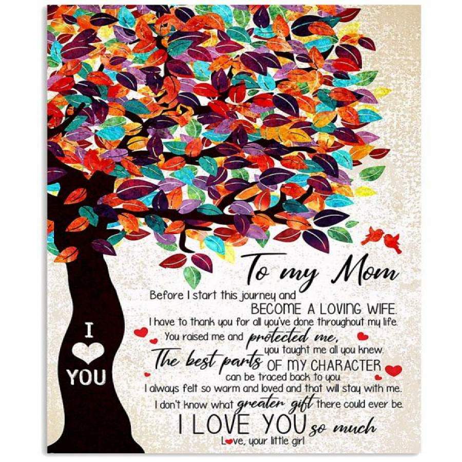 DAUGHTER TO MOM-I LOVE YOU TREE Vertical Poster