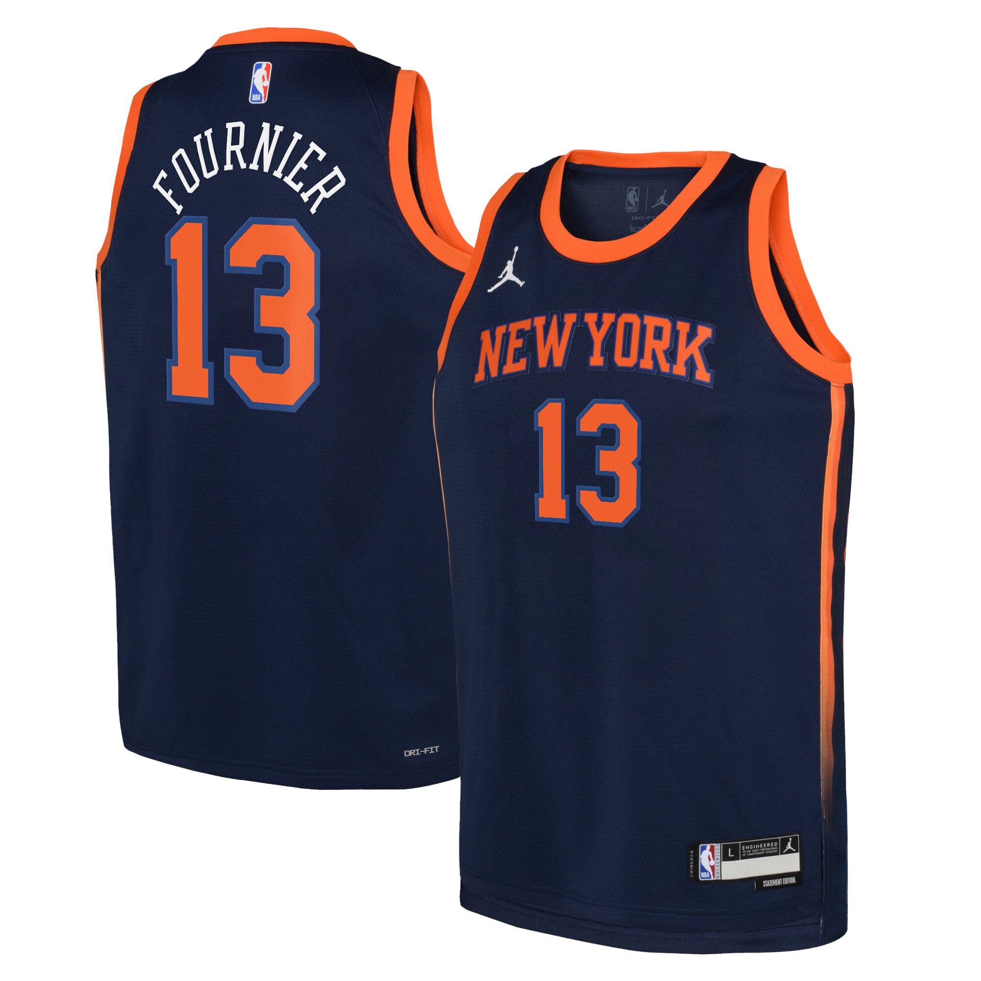 New York Knicks Jordan Statement Edition Swingman Jersey 22 – Navy – Evan Fournier – Youth