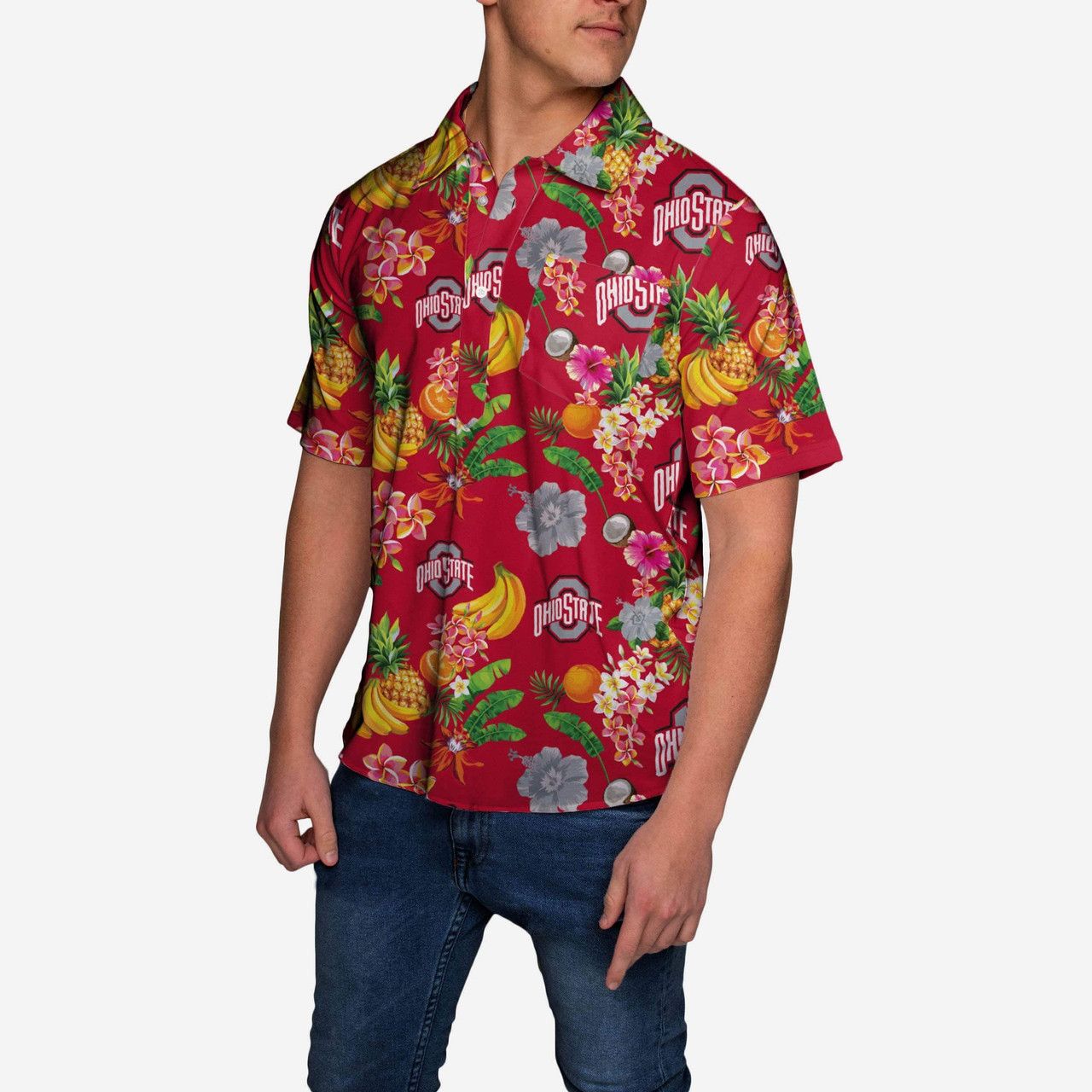 NCCA Ohio State Buckeyes Fruit Flair Hawaiian Shirt