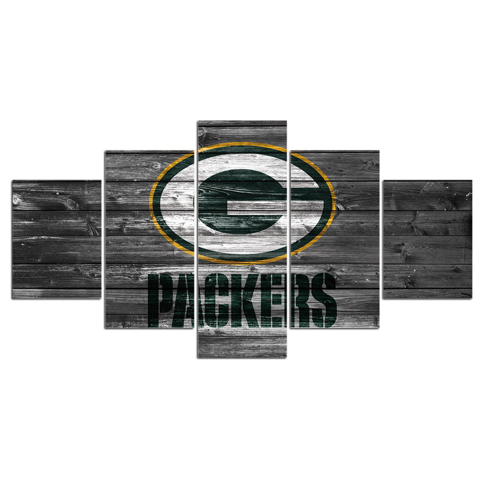 Green Bay Packers Wall Decor Wooden No 2 Canvas Print