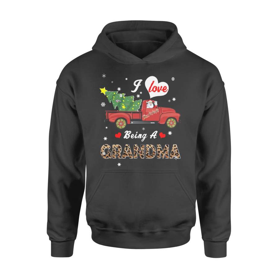 I Love Being A Grandma Leopard Truck Christmas Tree Costume Long Sleeve T-Shirt – Standard Hoodie