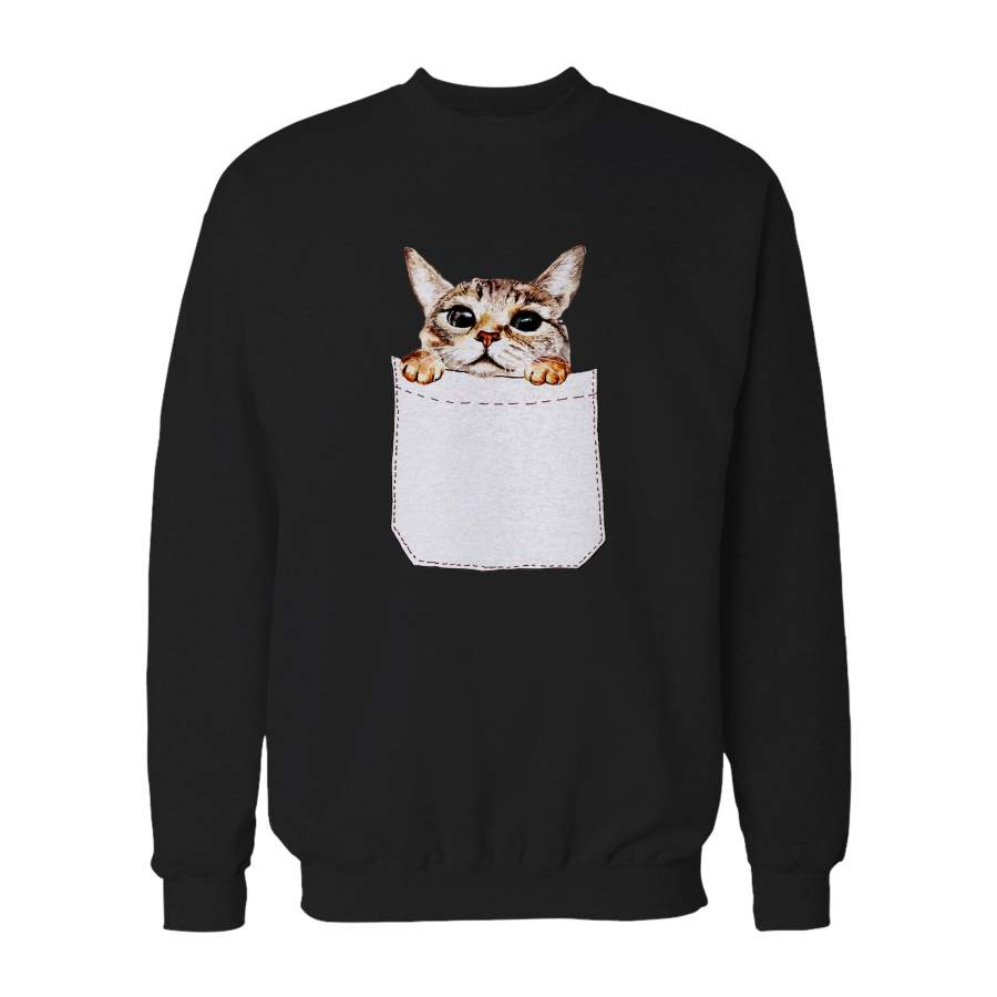 Pocket Cat Cute Kitten Series Sweatshirt