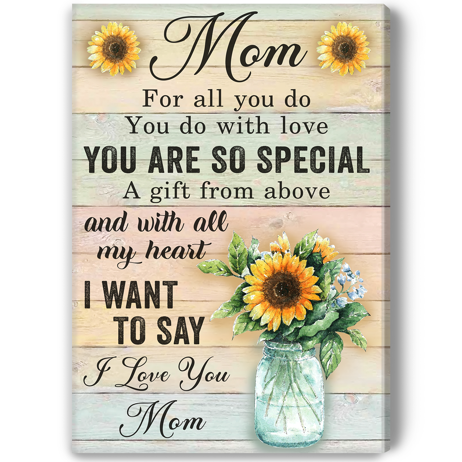 You Are So Special To Me Mom Wall Art Canvas, Mother’s Day Canvas Art Mom Gift Ideas For Mom Home Decoration ChipteeAmz JC4