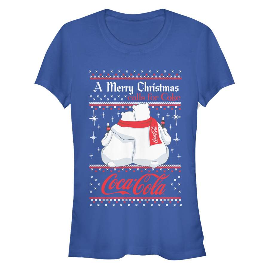 Coca Cola Junior’s Merry Christmas Polar Bear T-Shirt