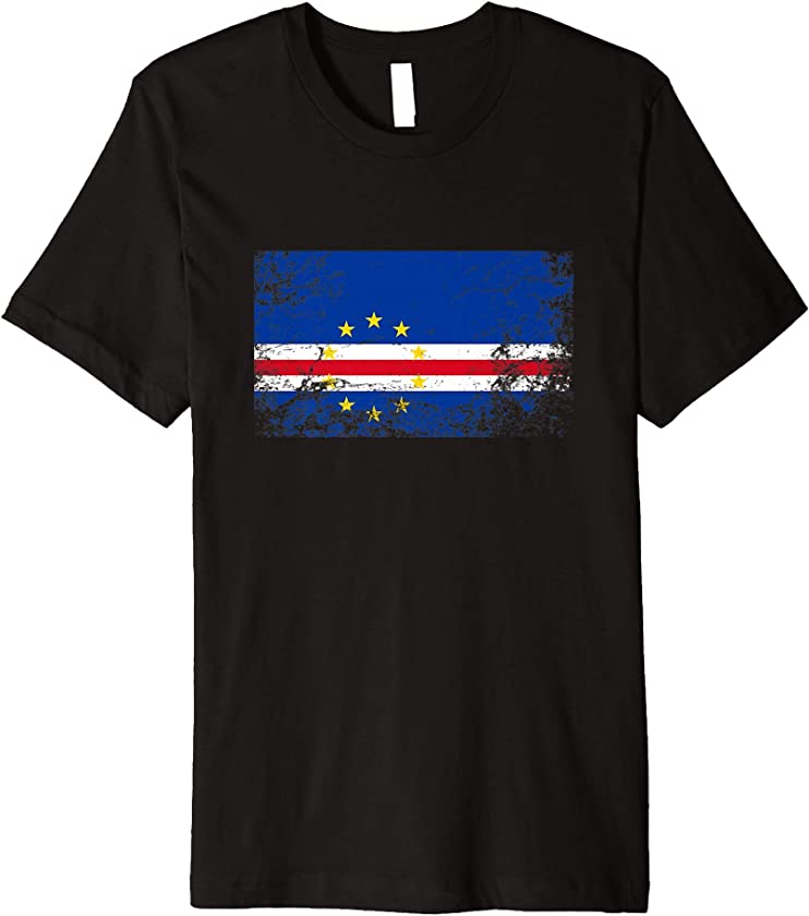 Cape Verdean National flag vintage gift Premium T-Shirt