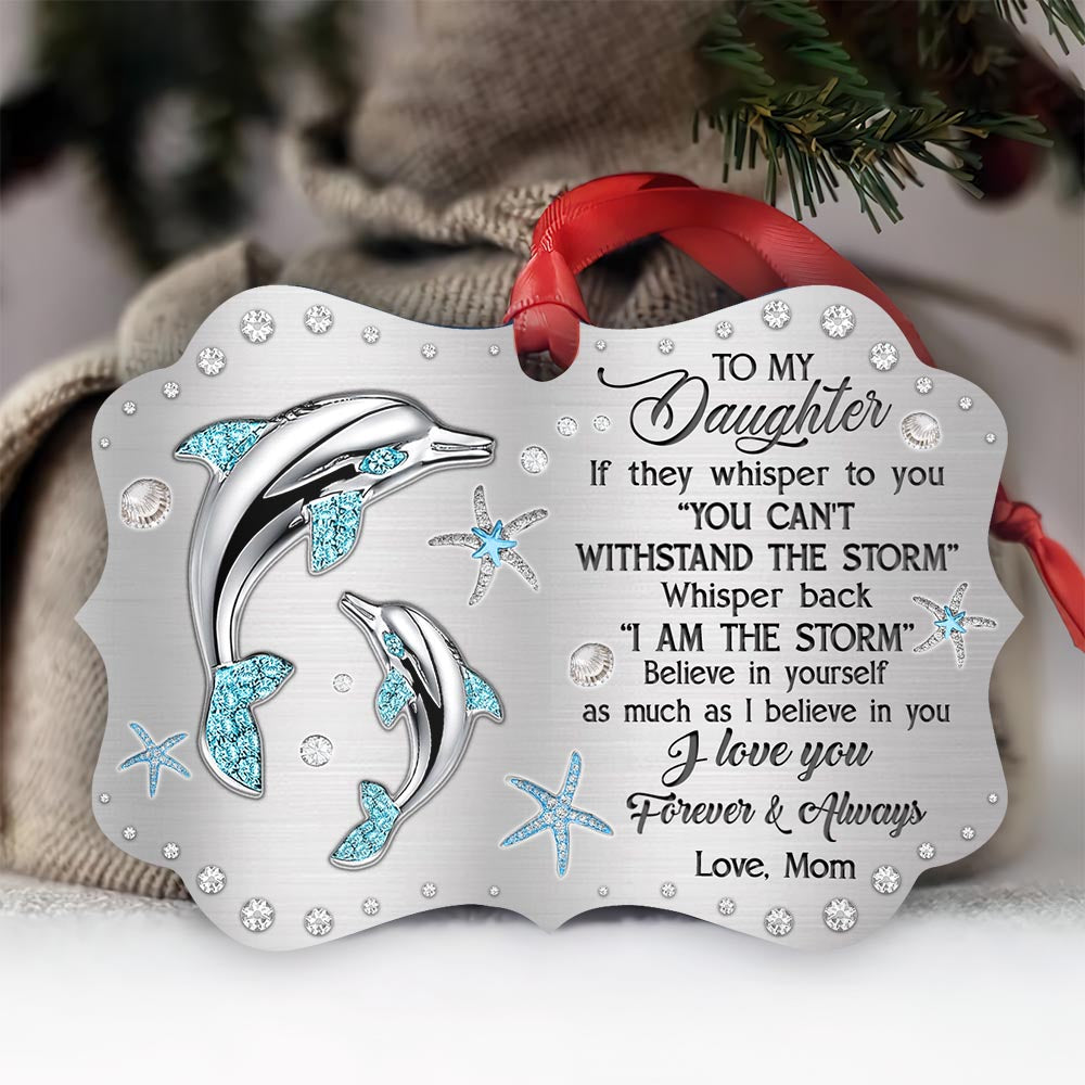 Dolphin To My Daughter – Horizontal Ornament