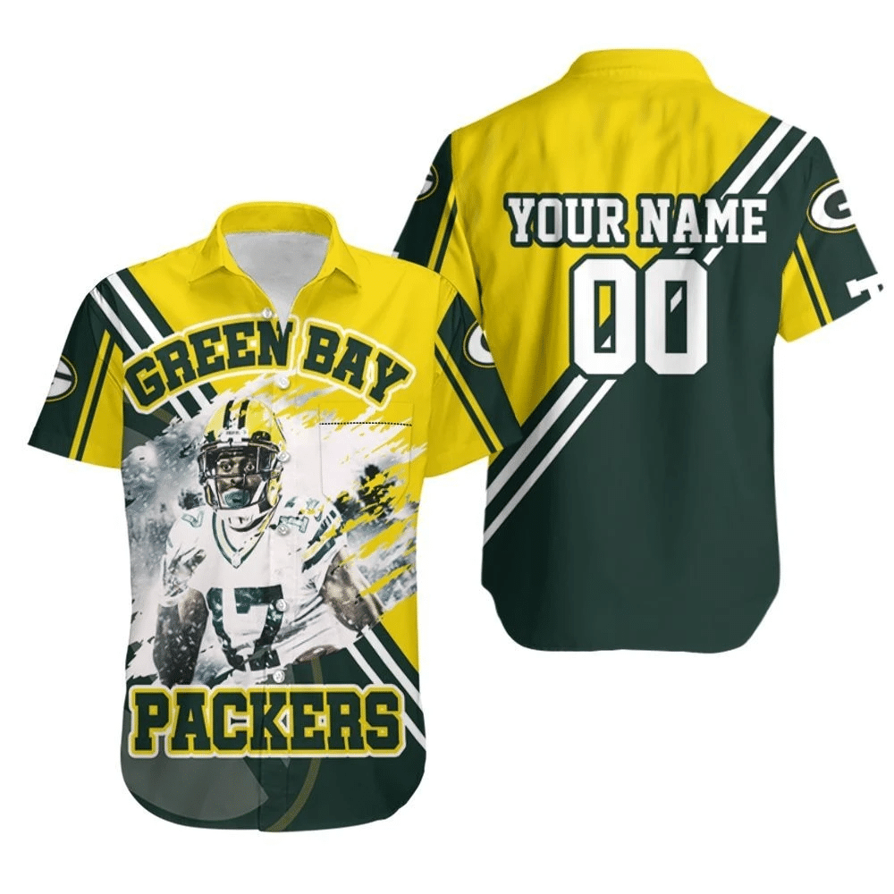 Davante Adams 17 Green Bay Packersposter For Fans Personalized Hawaiian Shirt Combo Beach