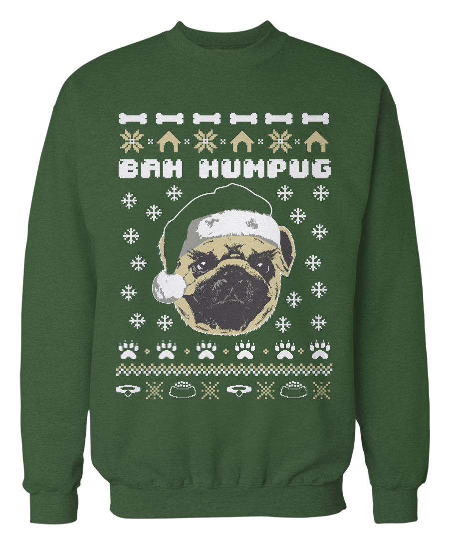 Bah Humpug Pug Ugly Christmas Sweater – Holidays