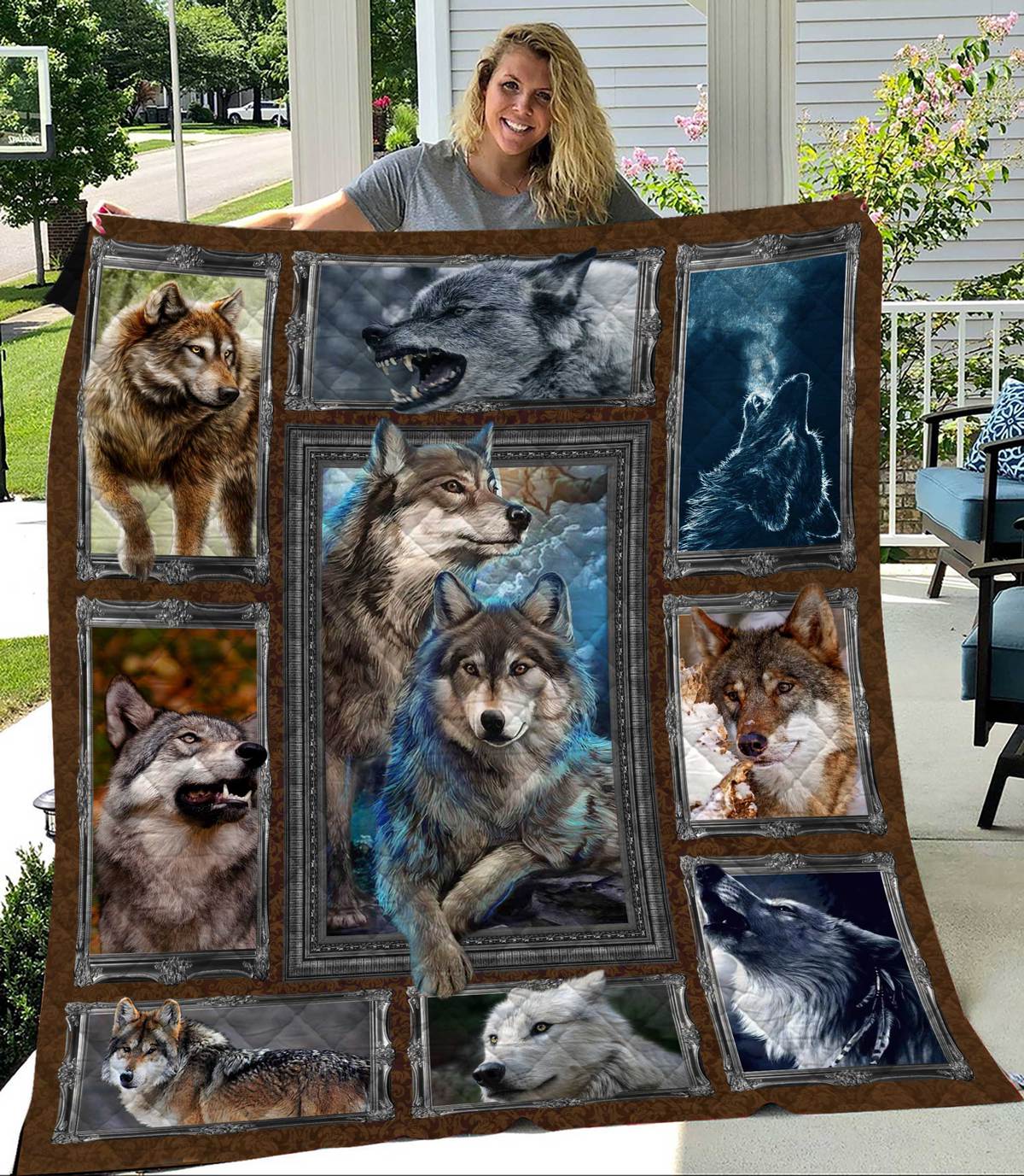 Wolf Fleece Blanket – Quilt Blanket, Birthday Gift, Home Decor Bedding Couch Sofa Soft And Comfy Cozy