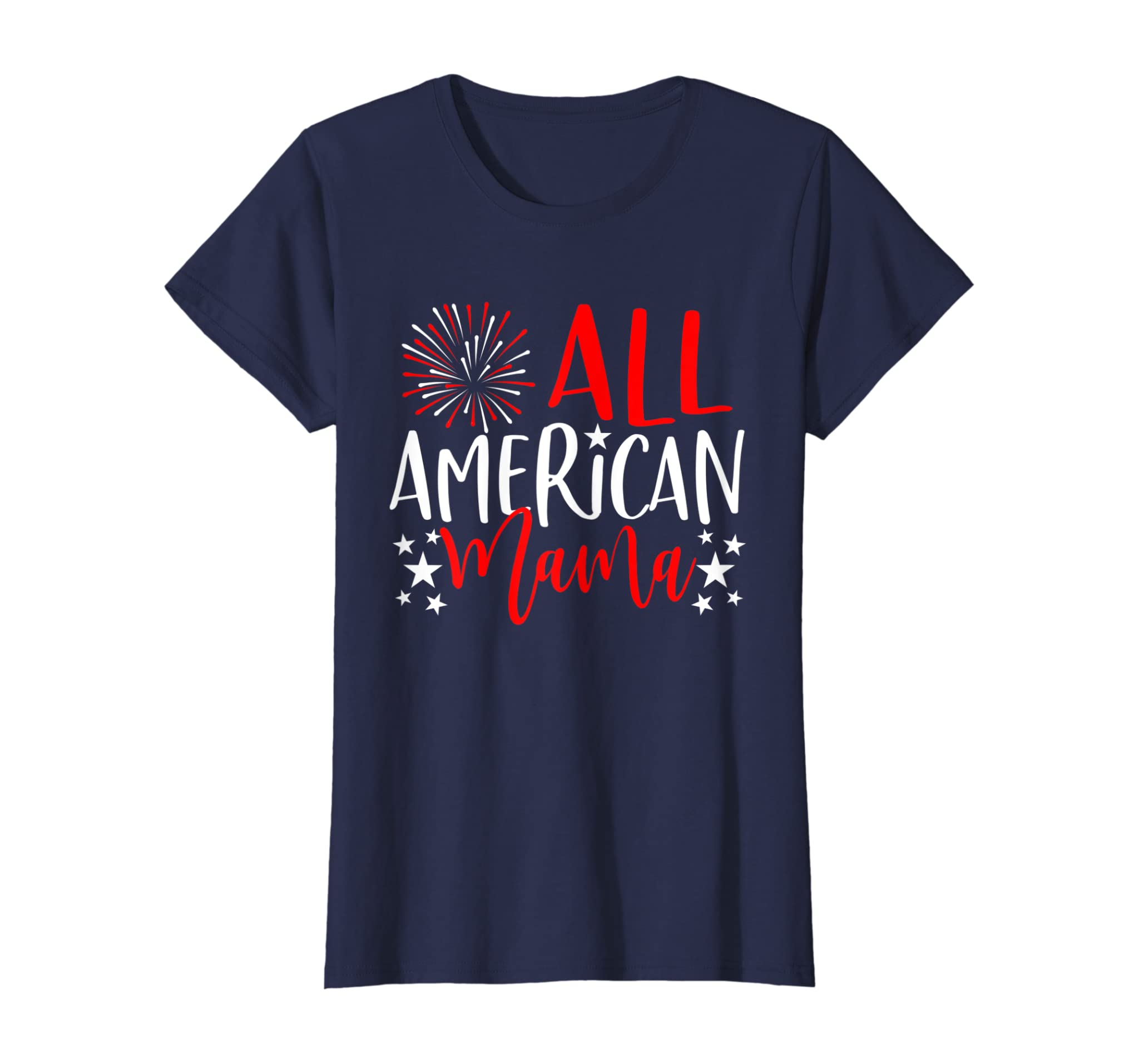 Womens 4th of July Family Matching Shirts All American Mama TShirt