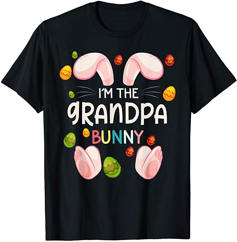 Mens I’m The Grandpa Bunny Funny Matching Family Easter Day T-Shirt