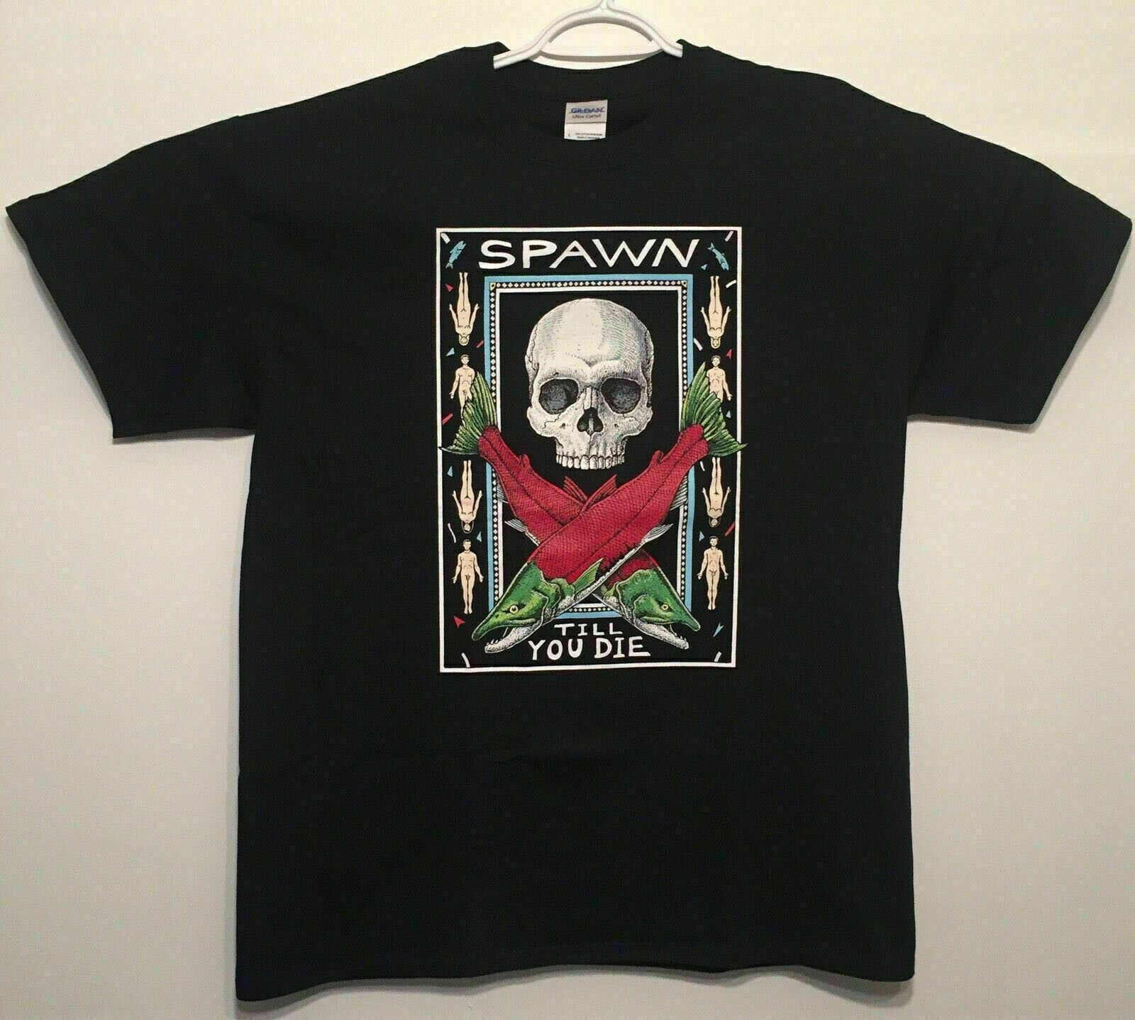 MOTLEY CRUE 85 Spawn Till You Die 2002 Ray Troll Artwork T-Shirt