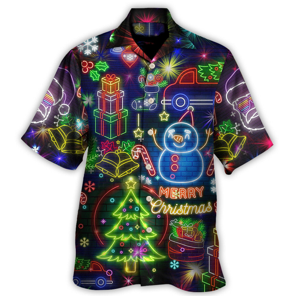 Christmas Bright Neon Lighting Hawaii Shirt Ha6079