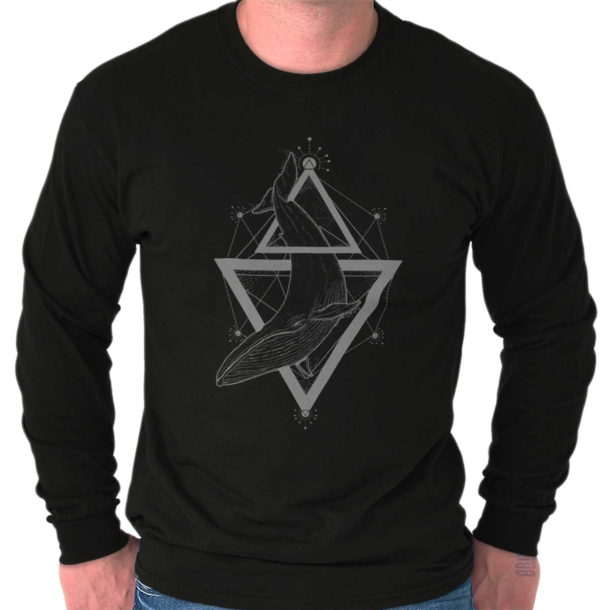 Triangle Whale Long Sleeve T Shirt