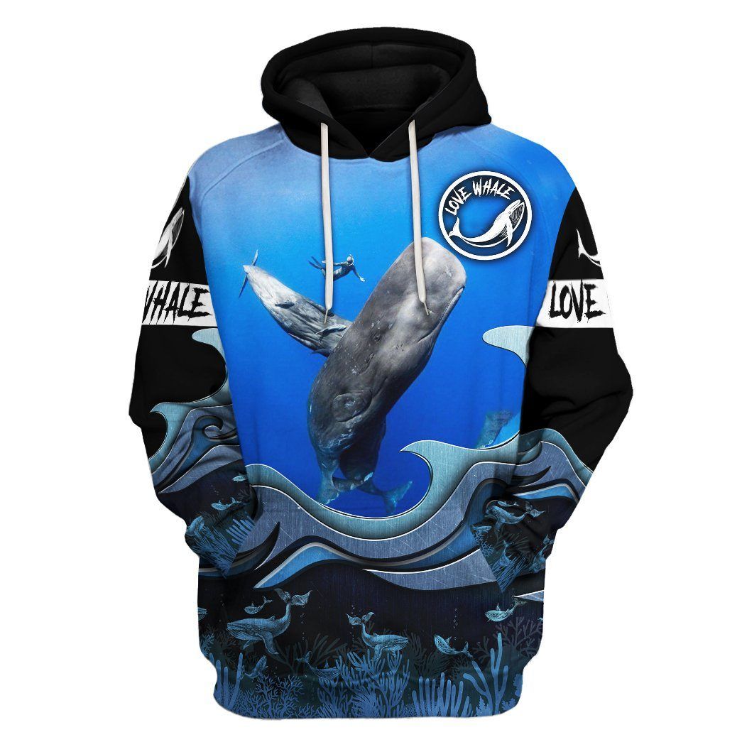 Flowermoonz 3D Whale Watching Whale Lovers Custom Tshirt Hoodie Apparel