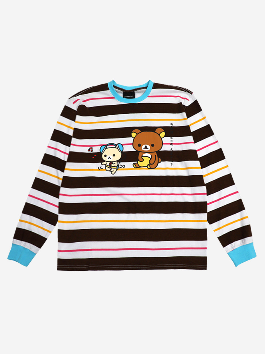 Rilakkuma & Korilakkuma Striped Long Sleeve