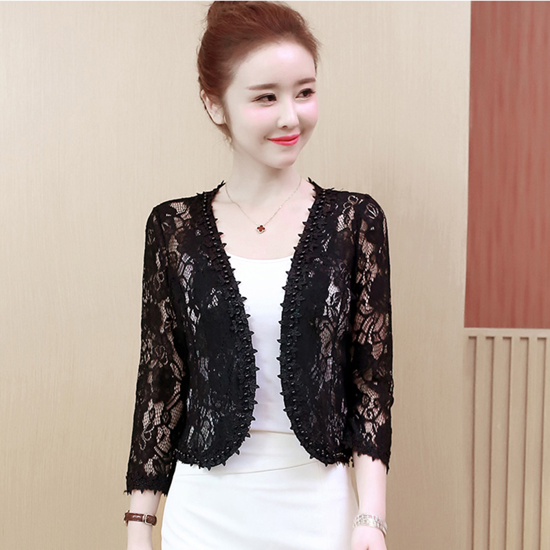 2020 Black Red White Long Sleeve Lace Jacket Wrap Bolero Cape Formal Women Shrug Shawl alx