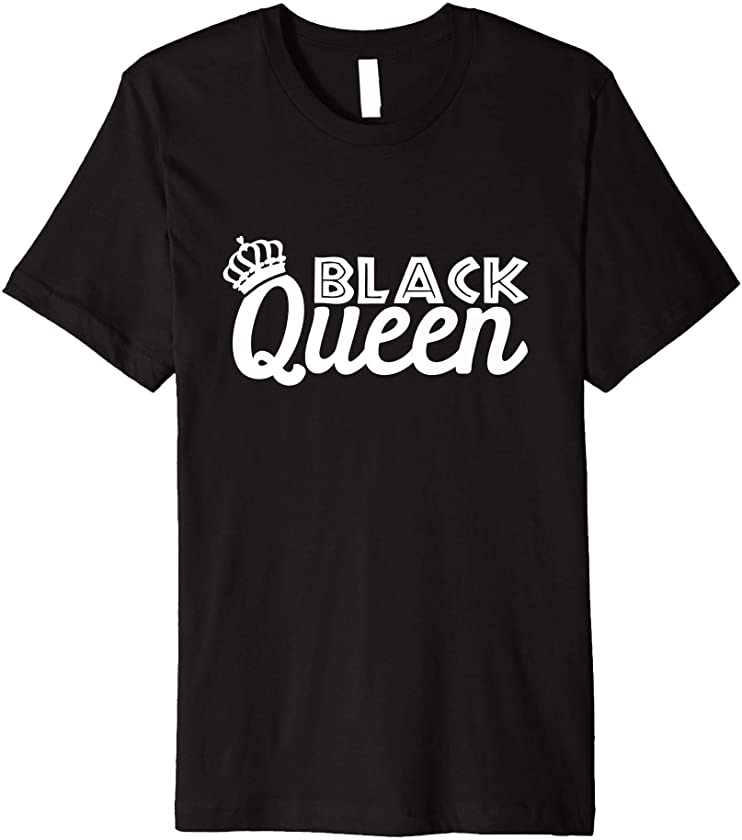 Black Queen Melanin African American Woman Black History Premium T-Shirt