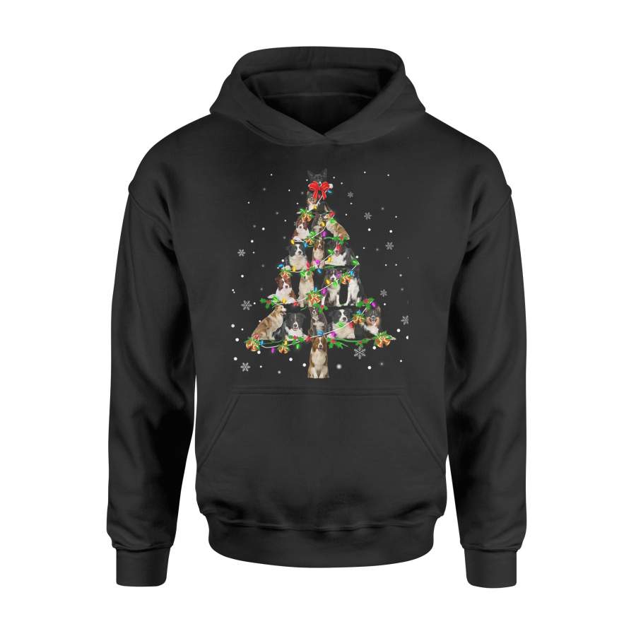 Border Collie Christmas Tree X-Mas Gift T-Shirt – Standard Hoodie